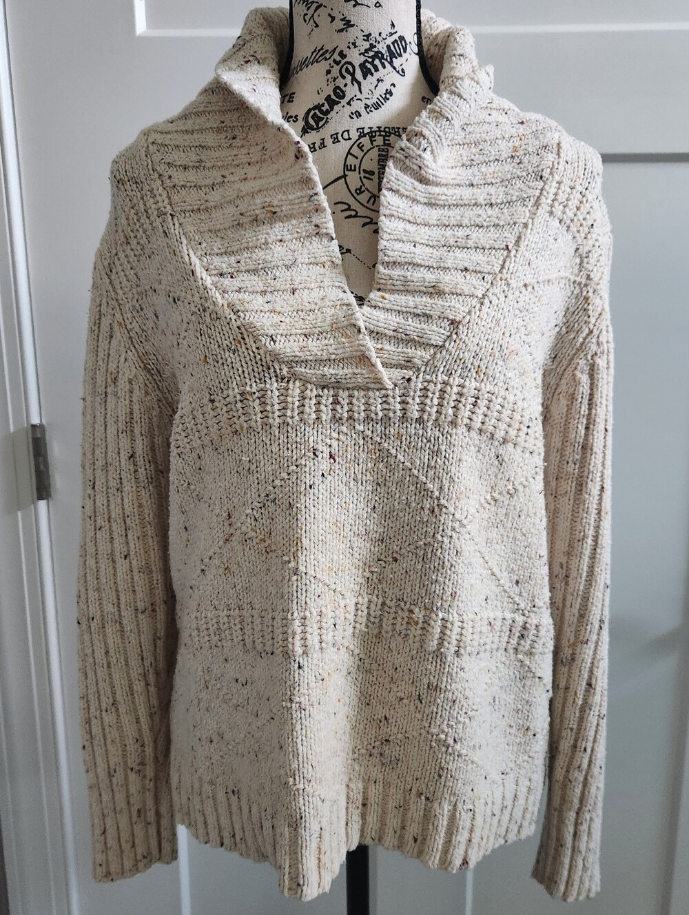 Dressbarn Shawl Color Confetti Sweater